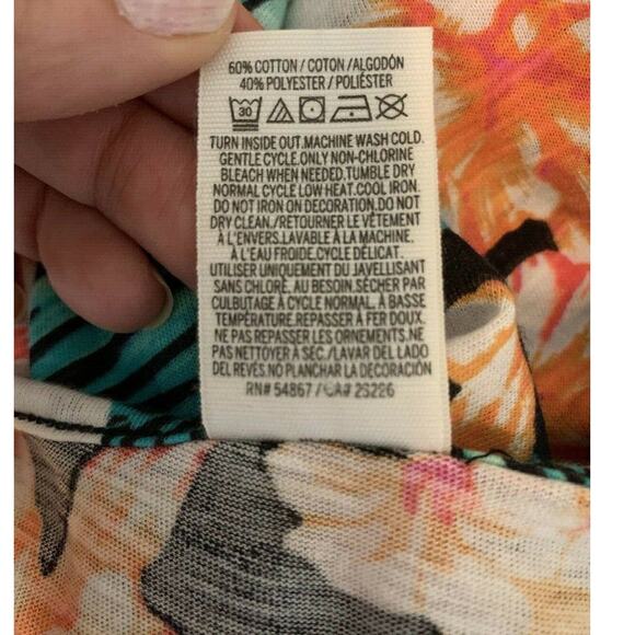 Victoria's Secret PINK Tropical Floral Racerback Fitted Tank Top X S - Picture 3 of 6